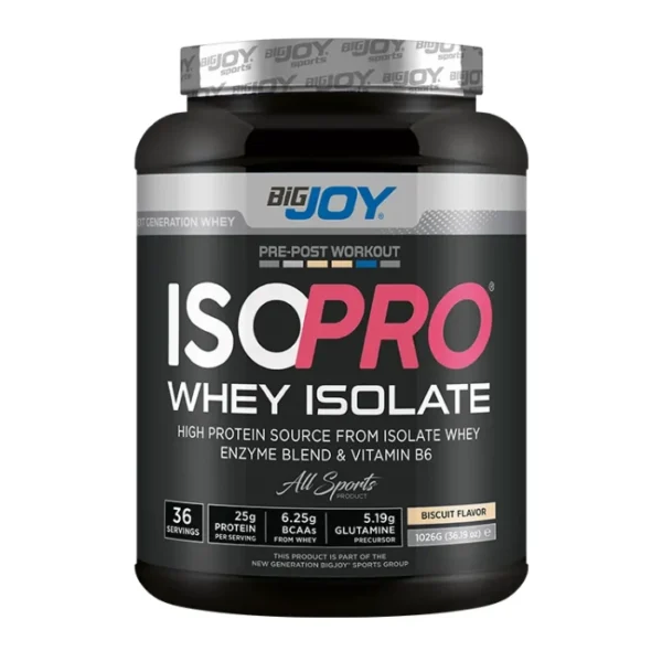 Bigjoy Isopro Whey Isolate 1026g 36 Servis bisküvi Bigjoy Isopro Whey Isolate 1026g 36 Servis bisküvi
